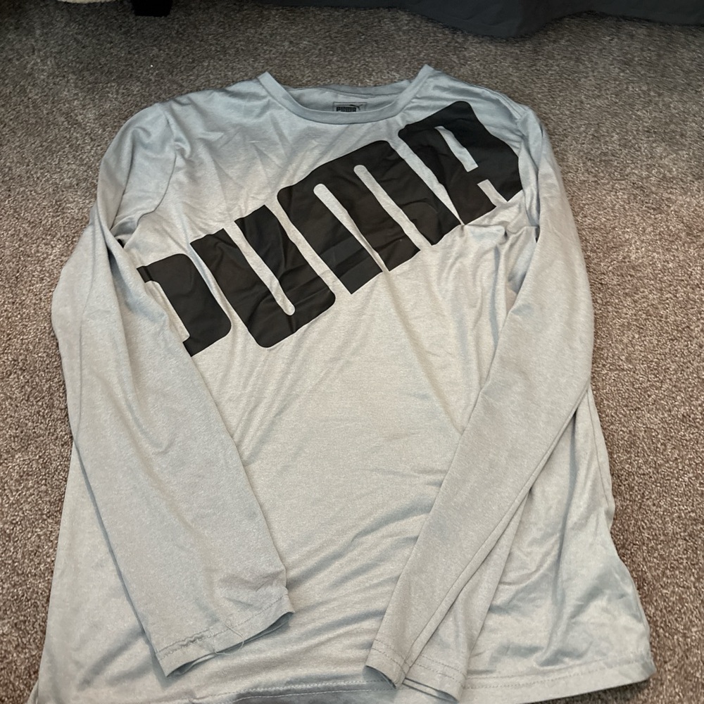 Puma Gray and Black Long Sleeve Tees